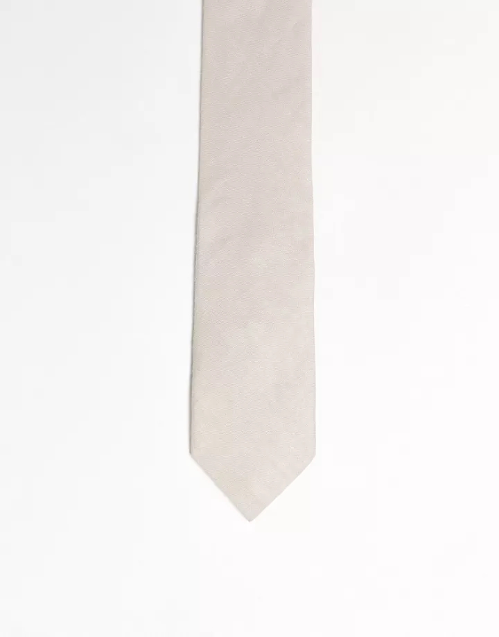 Corbata beis de lino de Jack & Jones Loza ABKUeJNX