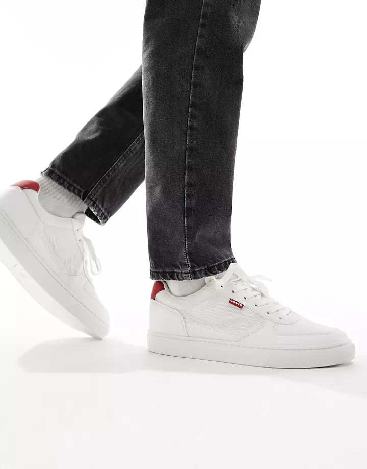 Zapatillas de deporte blancas con etiqueta trasera roja de cuero Liam de Levi´s Blanco estándar ASHPfCVz