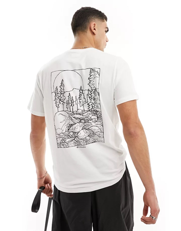 Camiseta blanca con estampado en la espalda Rapid Ridge