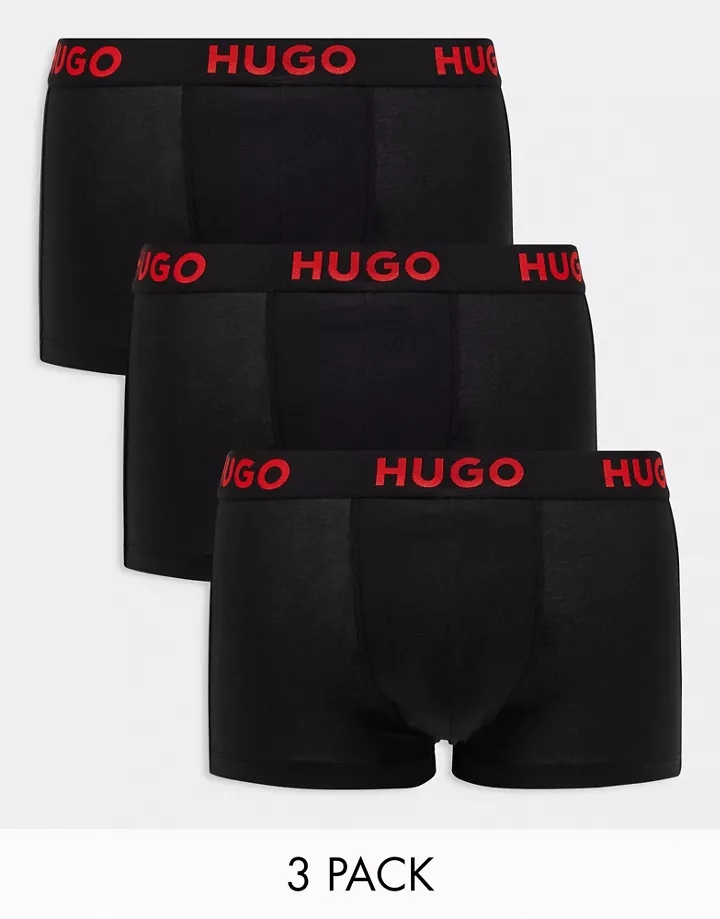 Pack de 3 calzoncillos negros de Hugo Boss Negro AqSptOfX