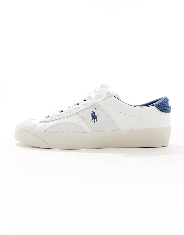 Zapatillas de deporte blancas con detalles azules Sayer de Polo Ralph Lauren Blanco/azul a6IjiH1D