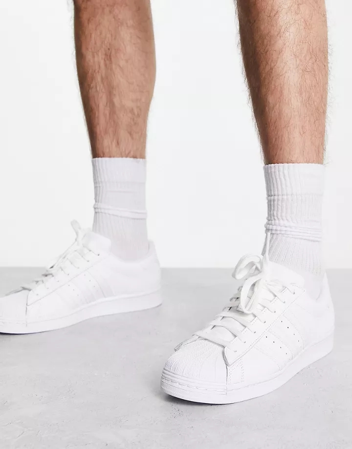 Zapatillas en triple blanco Superstar de adidas Originals Blanco ahi96t9P