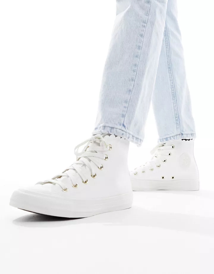 Zapatillas de deporte blancas monocromáticas Chuck Taylor All Star de Converse Blanco uniforme aoU8ND9i