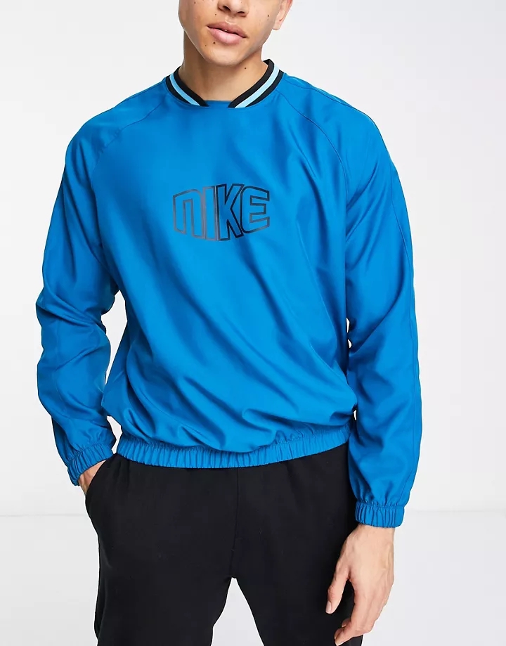 Sudadera azul de manga larga con logo retro Academy de Nike Football Azul medio b5jjCXBE